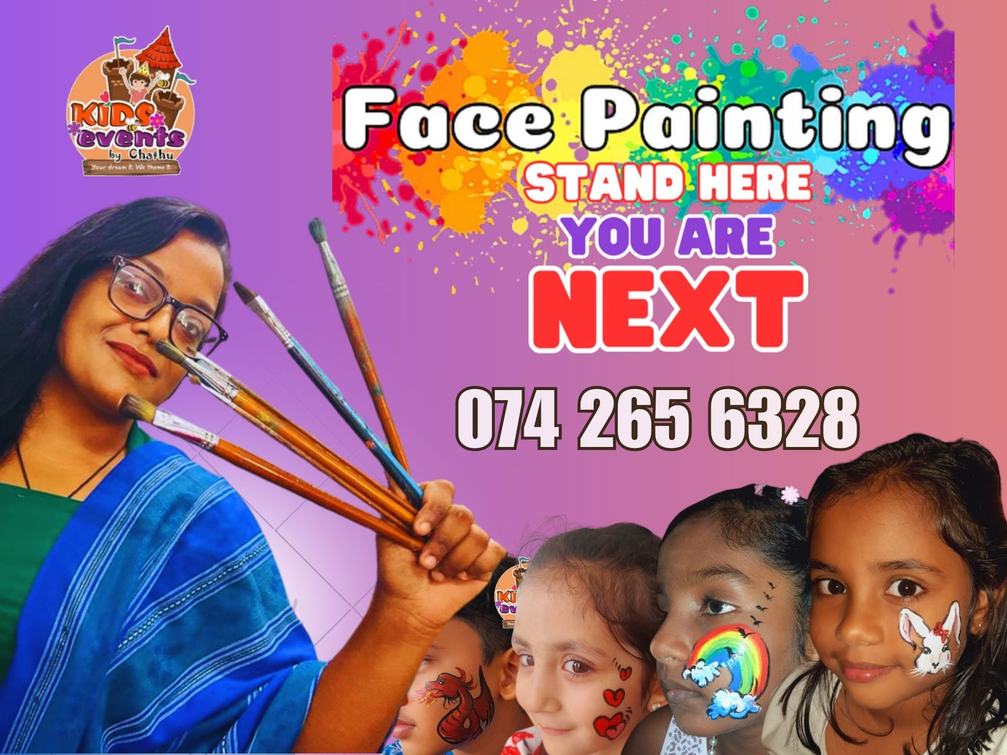 Kids event by chathu - face paintinng